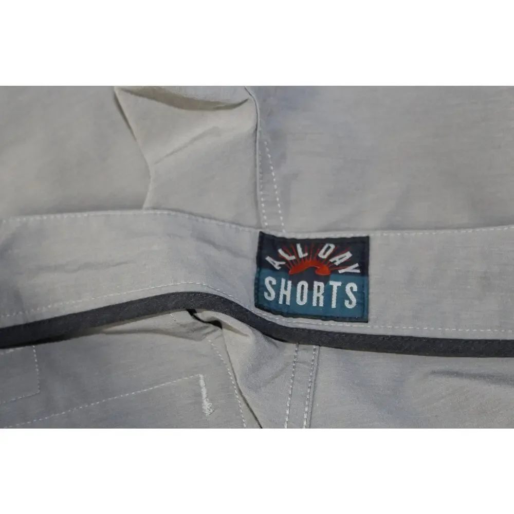 Faherty All Day Shorts Mens 35 Gray Flat Front Stretch Performance 9
